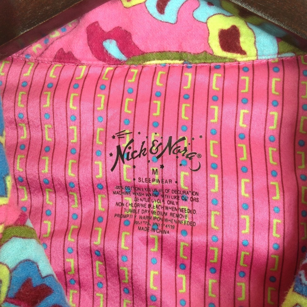 Nick & Nora Pink Paisley Classic Pajama Top - Picture 6 of 6